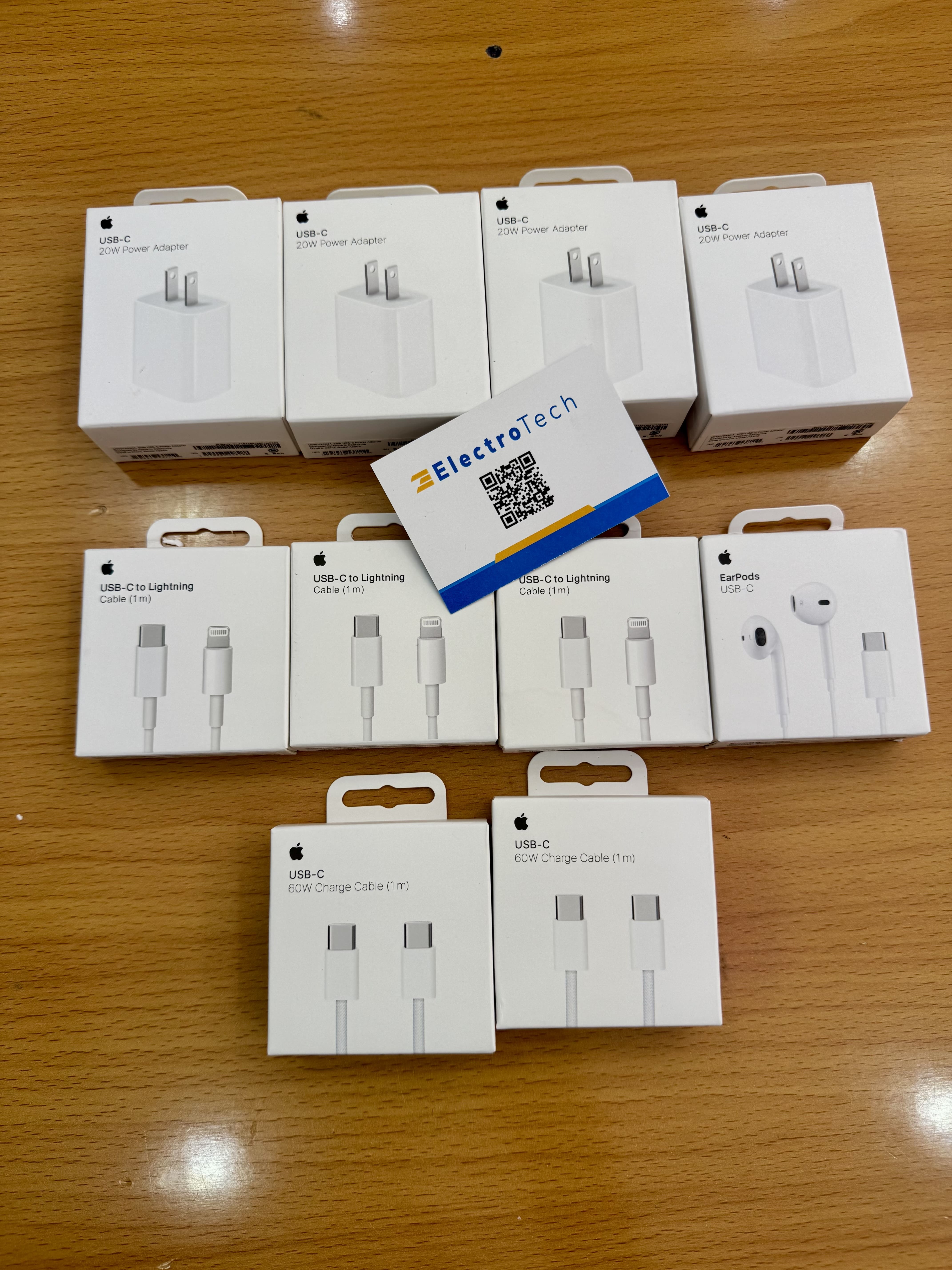 Chargeur iPhone Authentique Type-C – Câble Lightning & Adaptateur 20W (Compatible iPhone 17, 16, 15…)